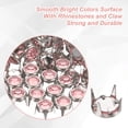 thumbnail image 2 of Uxcell 80Pcs Rhinestone Studs 0.2"x0.24" Cobre para Manualidades Plata Rosa, 2 of 7