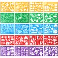 thumbnail image 1 of HADDIY Kids Drawing Stencils Set 20 Pcs Plastic Stencil Kit 300 Patterns Drawing Templates for Girls Boys Gift and Card Making, 1 of 1