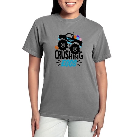 CafePress - New Easter Monster Truck Crushing Eggs T Shirt - Womens Comfort Colors® Shirt