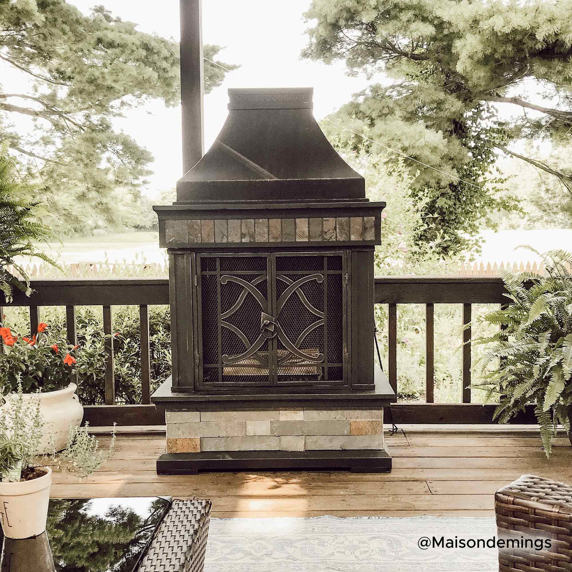 Sunjoy Cole Wood Burning Fireplace - Black - Walmart.com