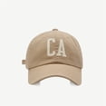 thumbnail image 4 of Gorra para el sol de béisbol de algodón con letras de CA para mujer, sombrero con Cierre trasero, ajustable, informal, para ir de compras, gorros de Hip Hop, 2023, 4 of 4