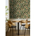 thumbnail image 4 of Charcoal Nicolai Leaf Tropical Wallpaper, 4 of 5