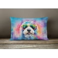 thumbnail image 4 of Old English Sheepdog Hippie Dawg Fabric Decorative Pillow 12 in x 16 in, 4 of 4
