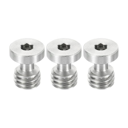 

Uxcell 3/8 -16 Thread 16mm Length Camera Quick Release Screw Tripod Screw Hex Slot Screws Silver 3 Pack