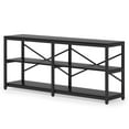thumbnail image 4 of Topcobe 3-Tier Console Table, 70.9" Long Foyer Sofa Table with Storage Shelves, Modern Furniture for Indoor, Black, 4 of 4