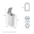 thumbnail image 5 of Nine Stars Automatic Bathroom Trash Can, 1.85 Gallon Plastic Motion Sensor Garbage Bin with Soft Close Lid, White, 5 of 7
