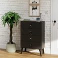 thumbnail image 6 of Prepac Milo Mid Century Modern 4-Drawer Vertical Chest, Black, 6 of 11