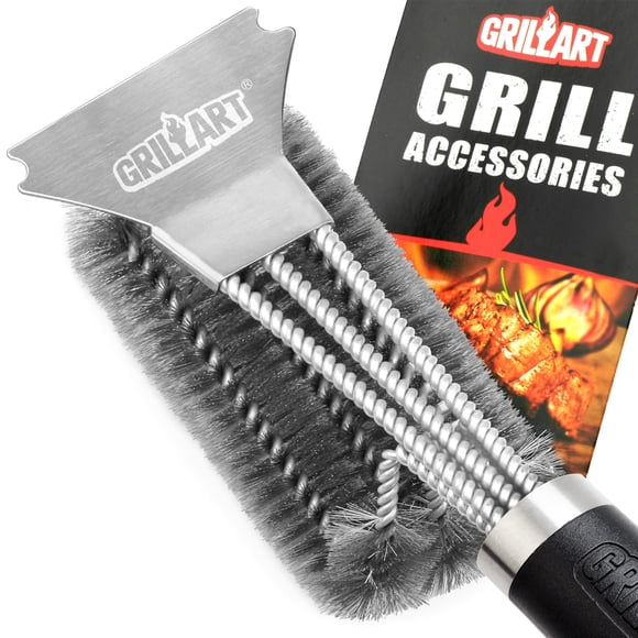 Cepillo para barbacoa GRILLART, 18 cerdas de acero inoxidable