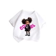 thumbnail image 1 of MEZZALL T-Shirt Graphique Mignon pour Fille, Col Rond, Manches Courtes, Tee d'Été Décontracté, T-Shirts Hauts, Blanc, 11-12 Ans, 1 of 3