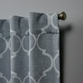 thumbnail image 2 of Nicole Miller Treillage Woven Room Darkening Blackout Hidden Tab/Rod Pocket Top Curtain Panel Pair, 52"x84", Chambray Blue, 2 of 7