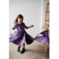 thumbnail image 4 of Purple Twirly Velvet Dress with Silver Stars, 4 of 15