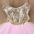 thumbnail image 4 of Bagilaanoe Toddler Baby Girl Party Dress Sequin Ruffle Sleeveless A-line Princess Dresses 12M 18M 24M 3T 4T 5T Kid Patchwork Tulle Skirt Formal Gown Dresses, 4 of 7