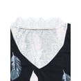 thumbnail image 5 of PALACLOTH Women Lace Patchwork V-neck Tank Tops Feather Floral Printed Shirt, 5 of 7