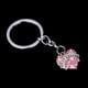 thumbnail image 5 of Llavero plateado con colgante de corazón de cristal rosa y diamantes de imitación, ideal para la mejor amiga, 5 of 6
