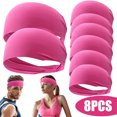 thumbnail image 1 of Banda para El Sudor en La Frente Antideslizante Transpirable Alta Elasticidad para Hombres Y Mujeres (rojo Rosa), 1 of 6