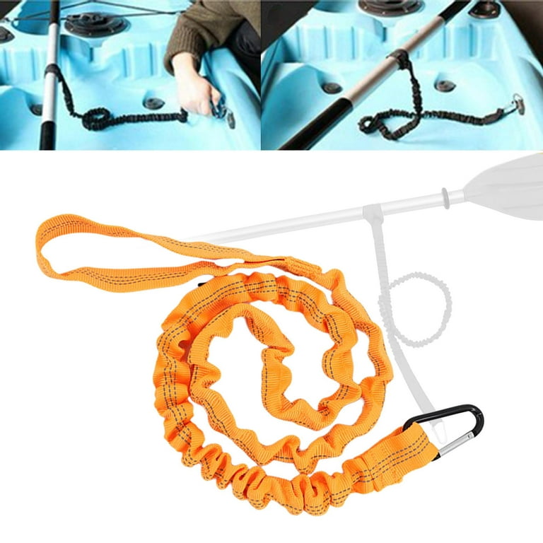 Fishing Pole Holder Kayak Elastic Kayak Leash Fixed Accessories Orange