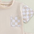 thumbnail image 4 of Toddler Kids Boy Shorts Clothing Set 0 6 12 18 24 Months 2T 3T 4T Letter Tractor Print Short Sleeve Round Neck T-Shirt with Solid Shorts 2Pcs Outfit, 4 of 6