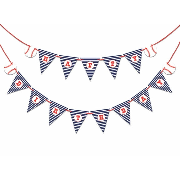 Inkdotpot Birthday Party DecorationsHappy Birthday Party GarlandBaby Boy BaseballPennant Banner Flag