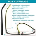 thumbnail image 3 of acavefox 4 Pack Reading Glasses Men Readers Blue Light Blocking Comfortable Rubber Temple Wide Frame Computer Eyeglasses 3.75, 3 of 8