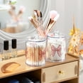 thumbnail image 6 of Christmas Pink Bows and Pink Snowflakes Translucent Plastic Cans Storage Canisters with Lid Set of 4, 6 of 7