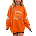 thumbnail image 3 of Toddler Sweatshirts Dqueduo Children's Halloween Prints Casual Loose Fleece Lined Long Sleeve Round Neck Hoodie Sweatshirt For Kids, 3 of 8