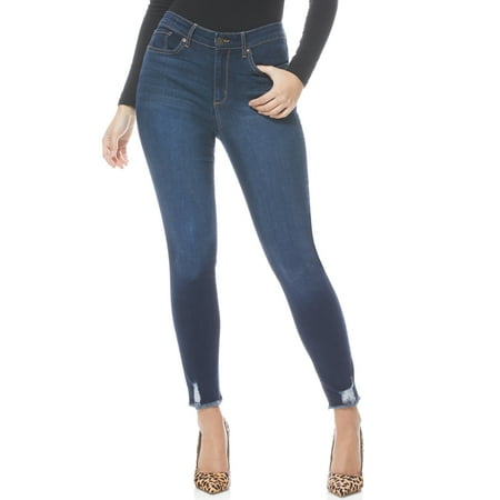 Sofia Jeans Women's Rosa Curvy High Rise Destructed Skinny Ankle Jeans