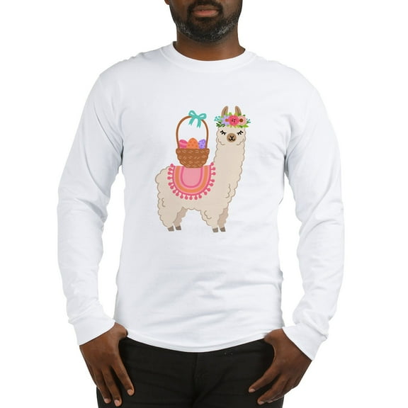 CafePress - EASTER ALPACHA Long Sleeve T Shirt - Unisex Cotton Long Sleeve T-Shirt