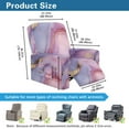 thumbnail image 7 of Xoenoiee Purple Golden Marble Pattern Recliner Chair Cover Stretch Sofa Slipcover Sofa Cover 4-Pieces Furniture Protector Couch Cover with Elastic Bottom, 7 of 7