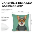 thumbnail image 2 of Dog with accessories Linen toss pillowcase Decoration pillowcase Gift preferred 24x24" Cushion cover 4 set Sofa pillowcase Sofa bedroom living room car, 2 of 8
