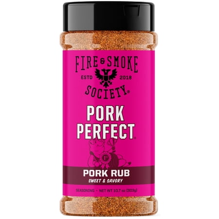 Fire & Smoke Society Pork Perfect Pork Rub, BBQ Seasoning, 10.7 Ounce Mixed Spices & Seasonings