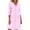 Pink, variant on OSOLU Women Solid Color Loose Short Sleeve White Lab Coat Stylish Dailywear