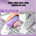 thumbnail image 3 of Hyknon Sliding Retractable Pencil Erasers, Push Pull Antis-Silp Plastic Sleeve Erasers, Cute Ergonomic curved Soft Rubber Eraser, Large Traceless Eraser for Office Drawing Stationery Supplies, Purple, 3 of 6