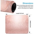thumbnail image 4 of Rose Gold Square Mouse Pad 9.5" x 7.9", Pink Wireless Mouse Notebooks Desktop Computers Office Supplies with Non-Slip Rubber Base Mouse Pad for Gaming, Working, Studying, 4 of 6