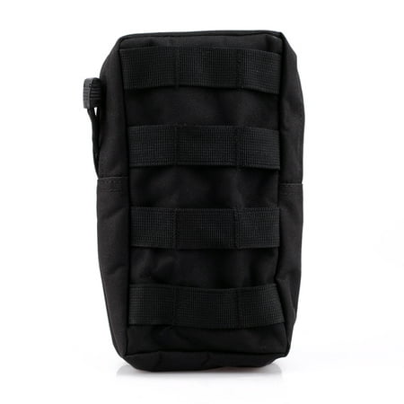 Open Pouch - Open Top Zipper Tactical Molle Organize Medic Pouch Bag For Backpack Black
