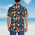 thumbnail image 4 of Balery Bowling Ball Camisas hawaianas de manga corta para hombre, camisas playeras de corte holgado, camisas de vacaciones con botones,Large, 4 of 7
