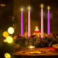 thumbnail image 5 of Specollect 4 Pcs Handmade Purple and White Heart Shaped Candles, Long-Lasting Beeswax, Clean Burn for Weddings, Anniversaries, Birthdays, and Romantic Decor, 5 of 8