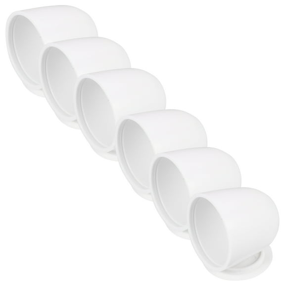 Masteelf Universal Toilet Bolt Caps 6pcs Round Plastic Push-On Toilet Bowl Bolt Caps Covers with Extraers for Easy Installation White Color