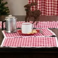 thumbnail image 2 of Ashton & Willow Holly Berry Red Seasonal Decor Emmie Cotton Check Rectangle Placemat Set of 6, 2 of 2