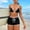 Black, variant on YHAJDS Womens 2 Piece Swimsuit High Waist Bikini Set Black White Side