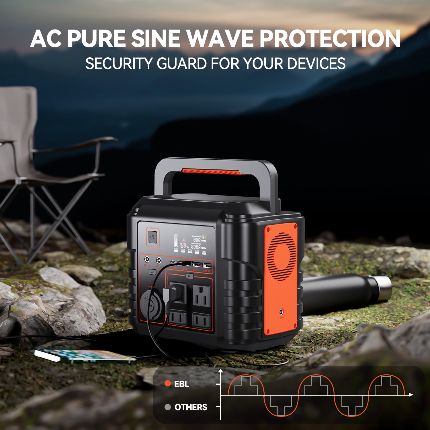 PryMAX Portable Power Station 300W, 296Wh Home Backup Battery AC Outlet, Solar Generator for Outdoors Camping Travel Hunting Emergency