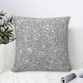 thumbnail image 6 of Rateoe GlitterSilver Pattern Throw Pillow Cover Premium Pillow Stuffer Sham Square for Decorative Cushion Bed Couch Sofa(Pillow insert not included), 6 of 8