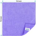thumbnail image 2 of HOMEXCEL Microfiber Cleaning Cloth, 12 Pack Microfiber Towels for Cars, Reusable Cleaning Rags for Car, Household, Kitchen, Window, 11.5"X11.5" Purple, 2 of 6