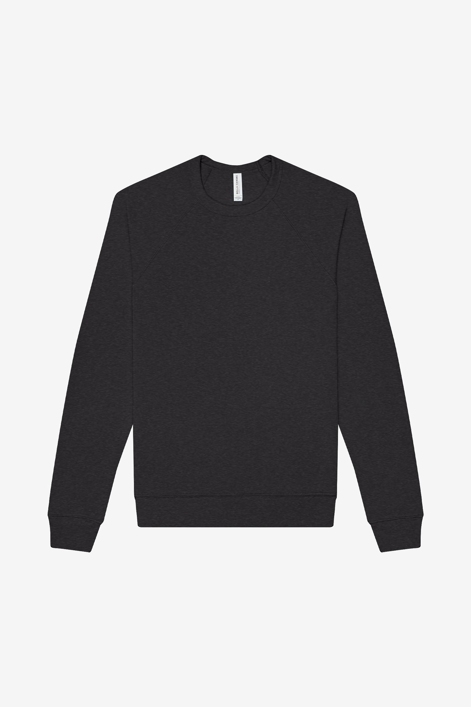 BELLA+CANVAS Adult Crew Neck Personalized Sweatshirt, Create your own Designs, Dark Grey Heather, Medium, Unisex