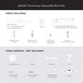 thumbnail image 2 of MODE Farmhouse Collection Adjustable Curtain Rod Set with Porch Doorknob Finials, Fits 24” to 60” Windows, 2 of 6