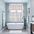 thumbnail image 3 of Easter Plaid Kitchen Curtains Sets for Windows 24 Inch Length, Spring Buffalo Plaid Simple Colorful Rod Pocket Window Treatments Tier Curtains and Valances Set for Bedroom/Bathroom, 3 of 8