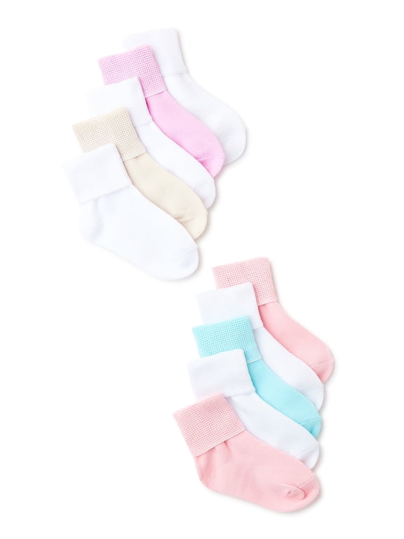 Baby Girls Bobby Socks, 10-Pack, 0M- 6M
