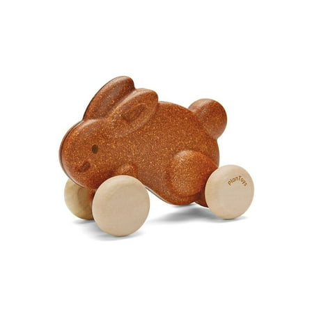 PlanToys Push Along Bunny - Brown