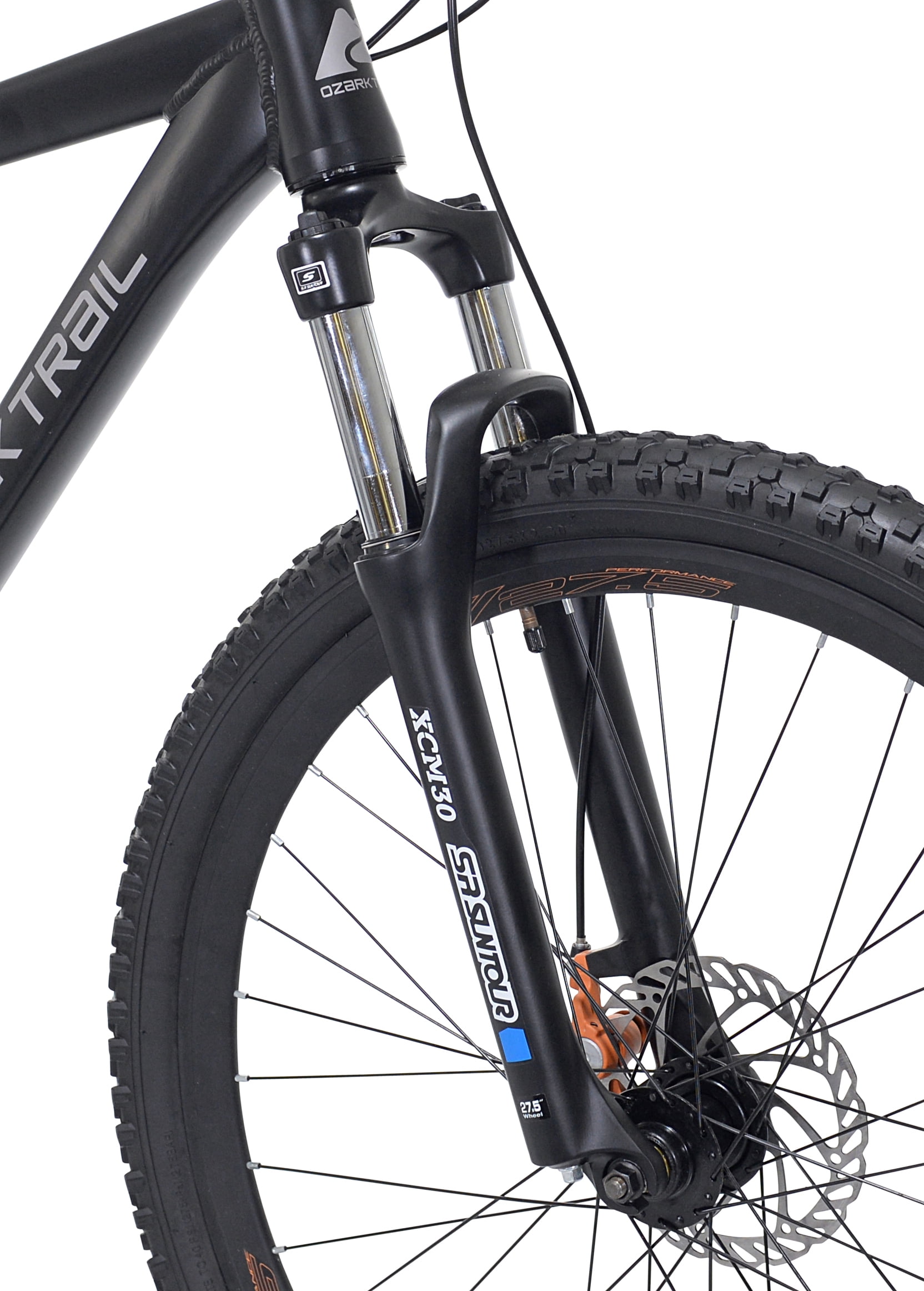 Ozark Trail Vibe Mountain Bicycle, 27.5" Wheels, Medium Frame, Fits Riders 5'3" - 5'8", Black, Adult