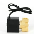 thumbnail image 6 of 1/4in AC Brass Electric Solenoid Pneumatic Valve NPT Air Gas Water N/C 110-120V Electric Solenoid Valve, 6 of 14