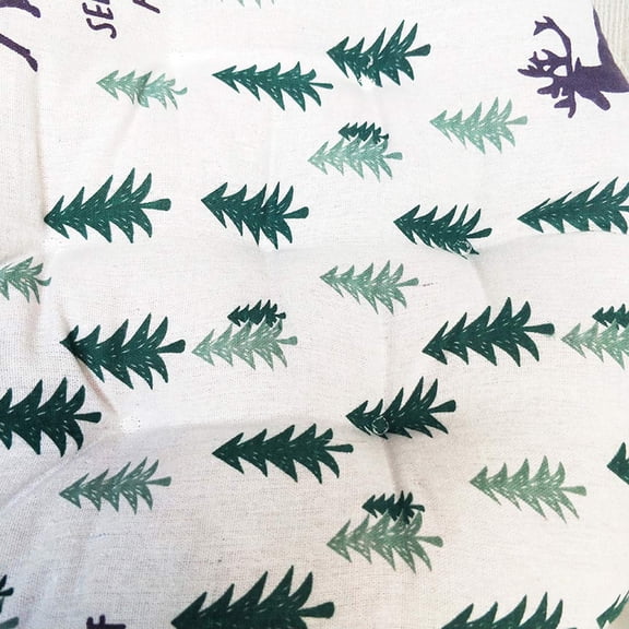 Bohemian Soft Round Chair Pad Outdoor Garden Patio Home Kitchen Office Chair Cushion Car Seat Cushion Decorations, Tree Deer, Diameter 16"